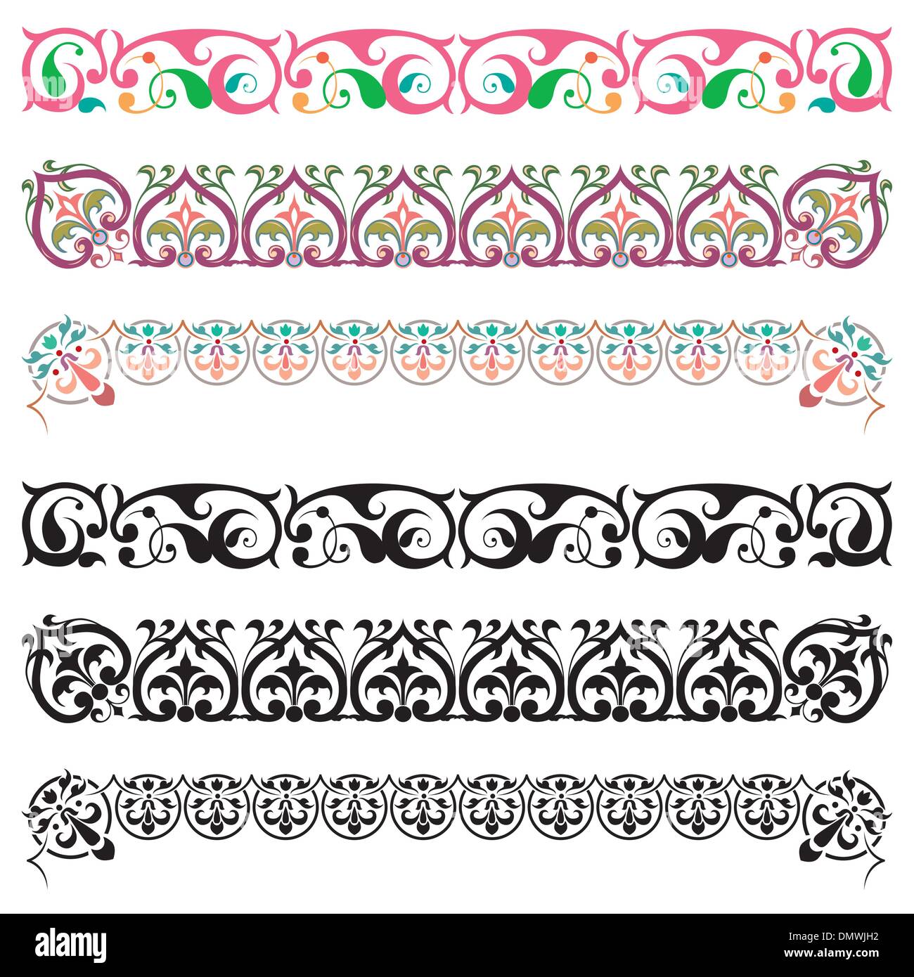 Arabesque elemento decorativo Illustrazione Vettoriale