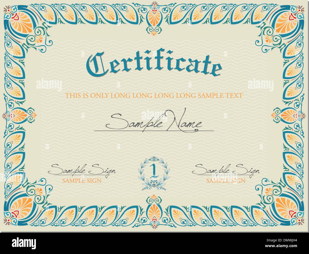 Arabesque cornice decorativa Illustrazione Vettoriale