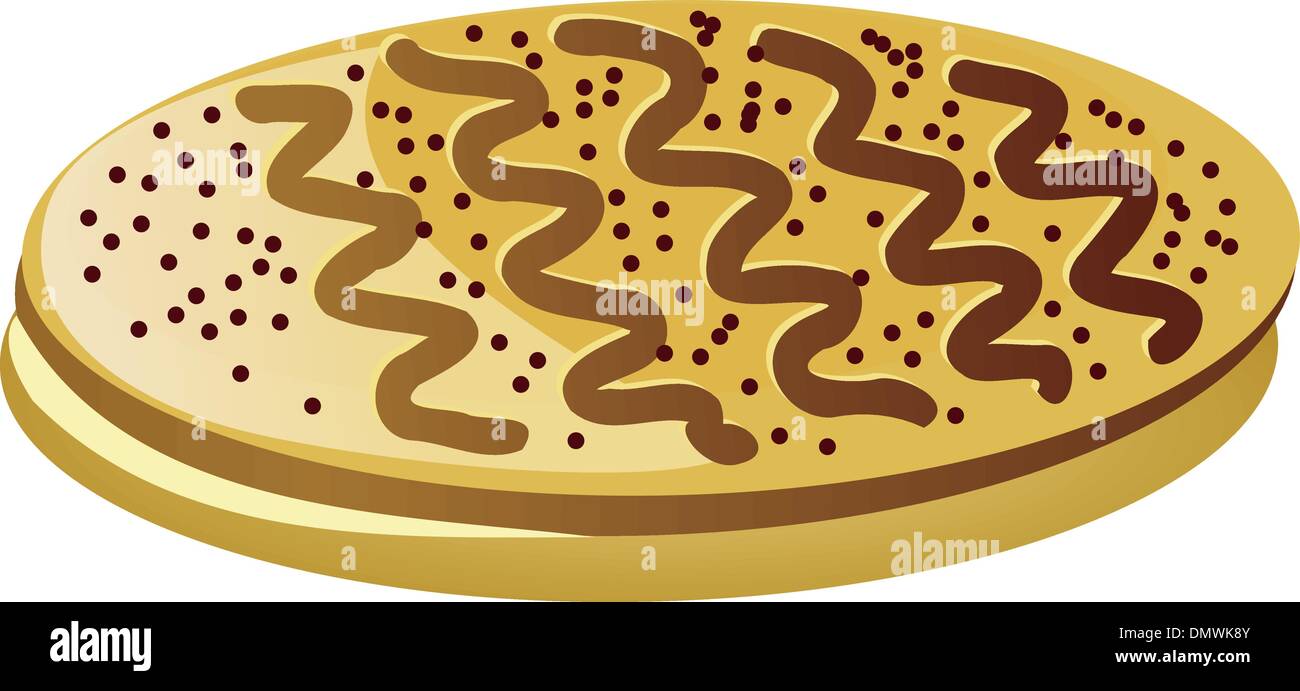Biscotti con semi di papavero Illustrazione Vettoriale