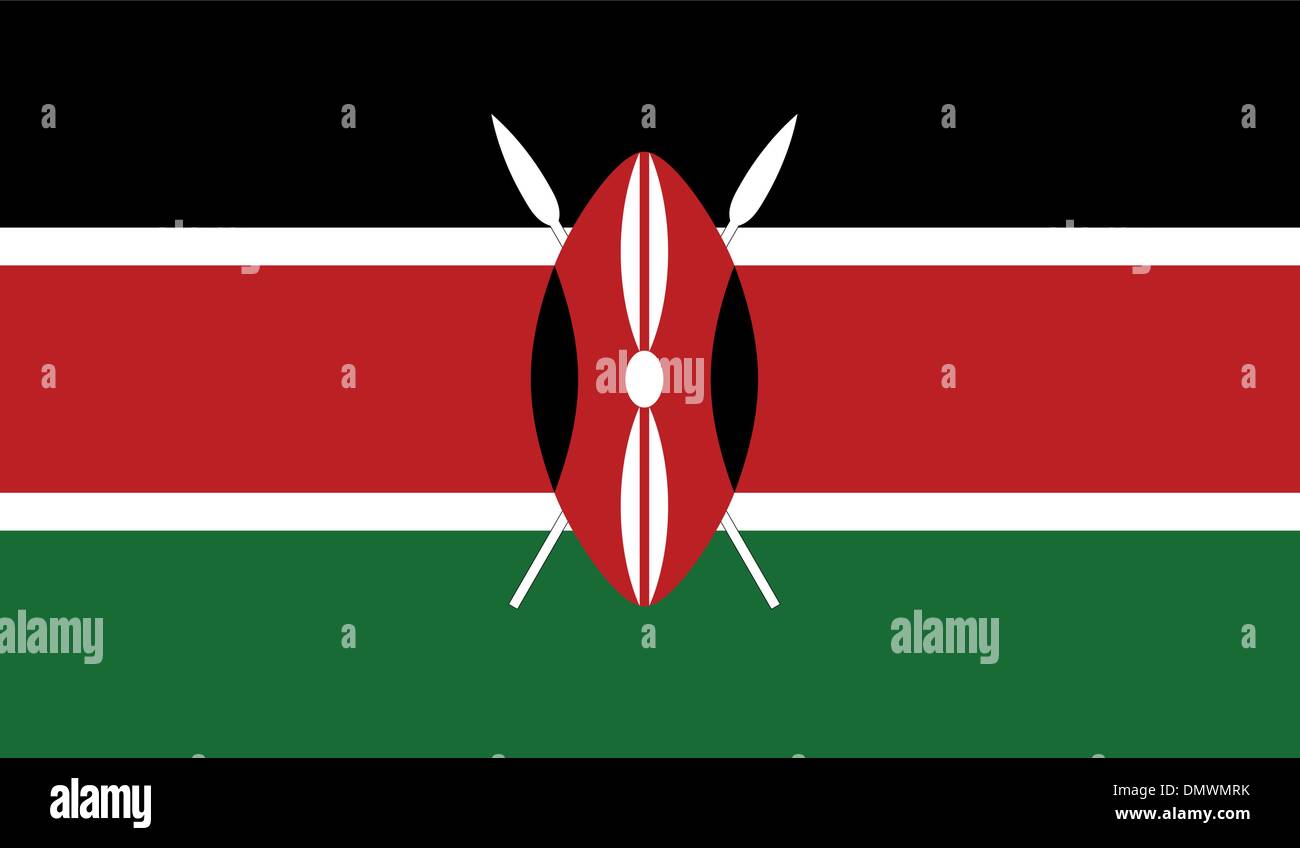 Bandiera del Kenya Illustrazione Vettoriale