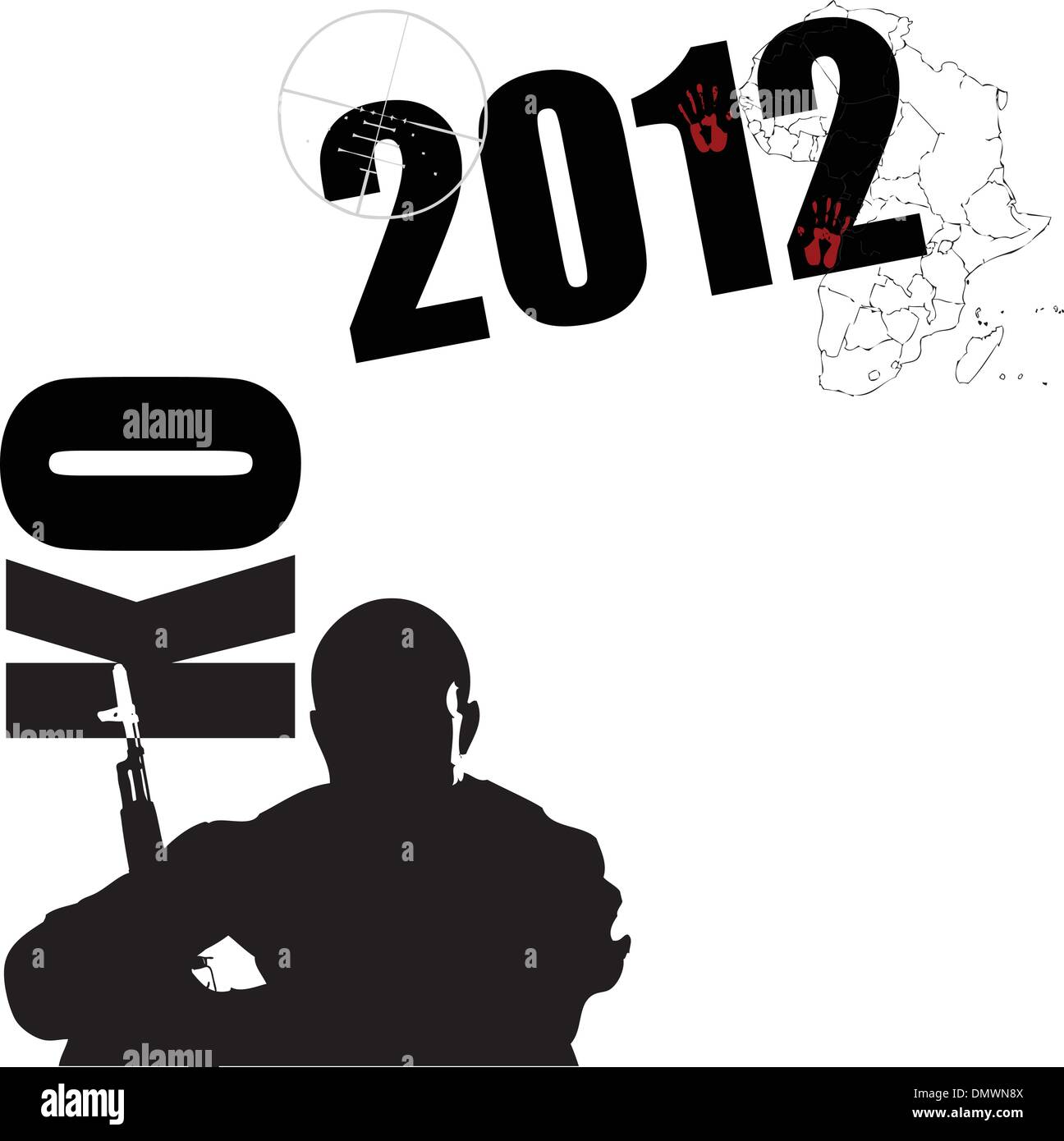 Kony 2012 Illustrazione Vettoriale