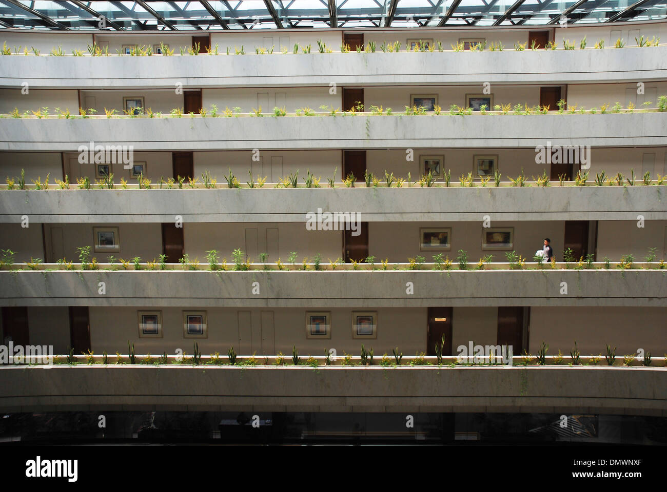 Singapore hotel Hilton interno Foto Stock