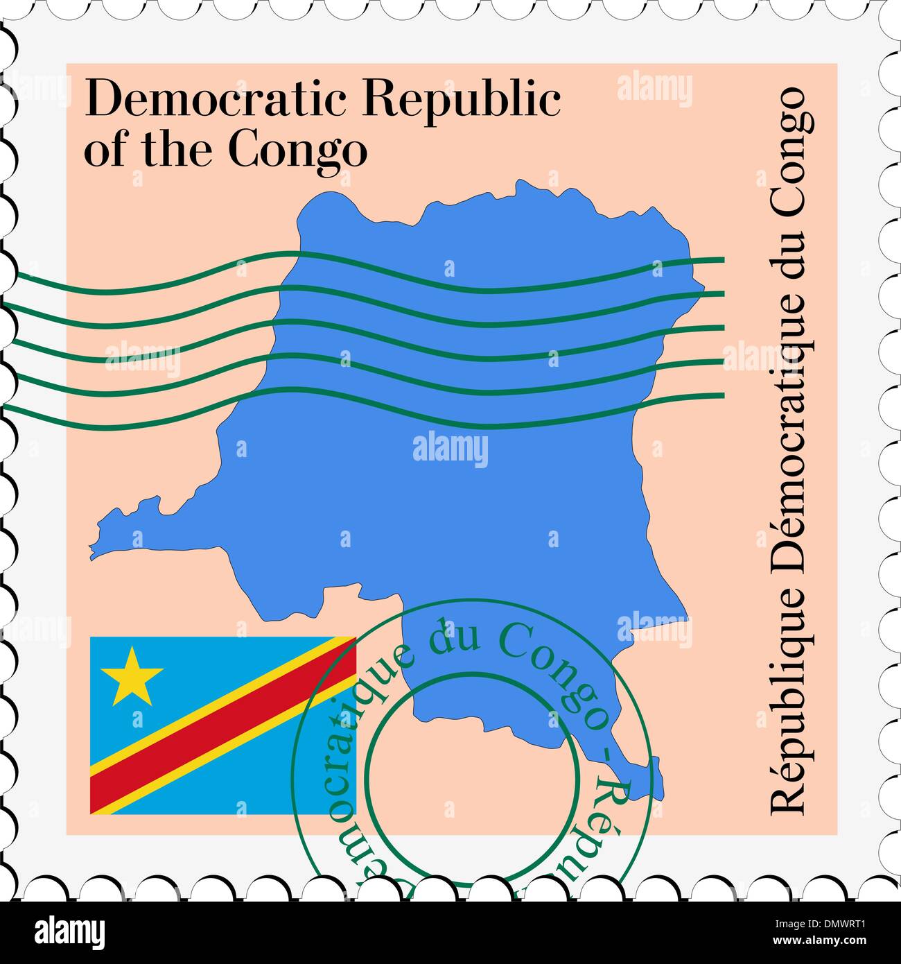 Mail al/dal Congo Illustrazione Vettoriale