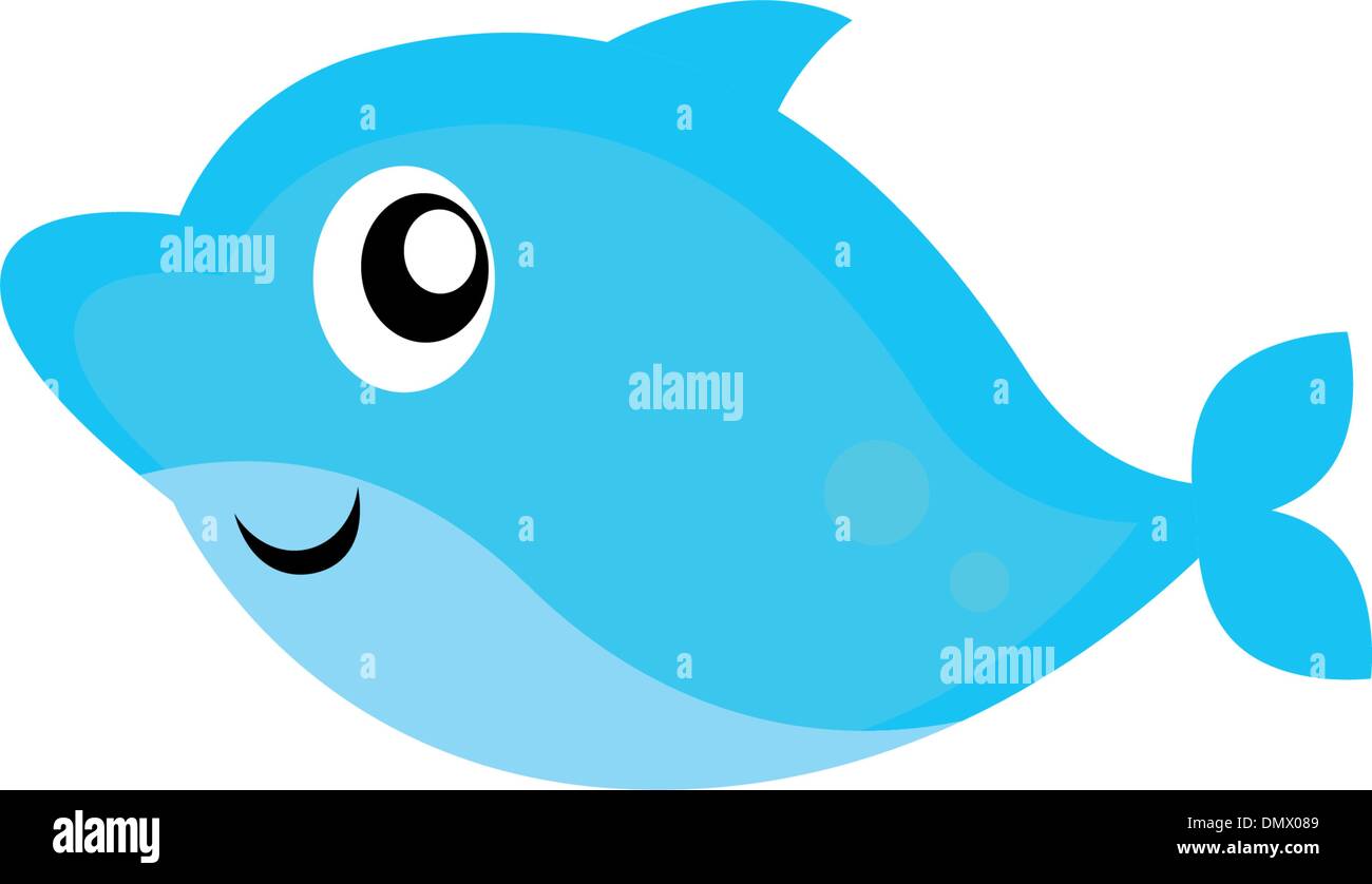 Sea life cartoon set isolato su bianco Illustrazione Vettoriale