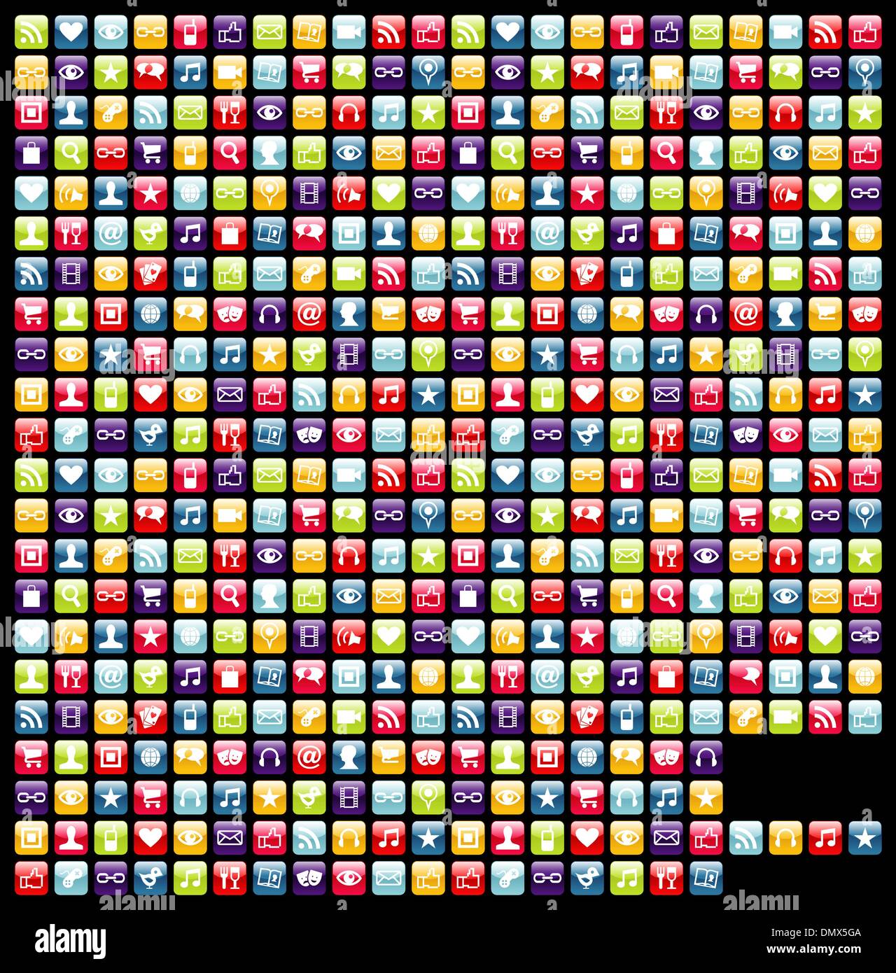 Social media smartphone icona applicazione Nozione Illustrazione Vettoriale