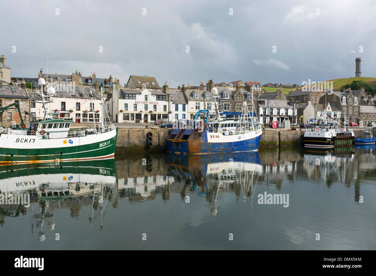 Il porto peschereccio di macduff moray città di pesca Foto Stock