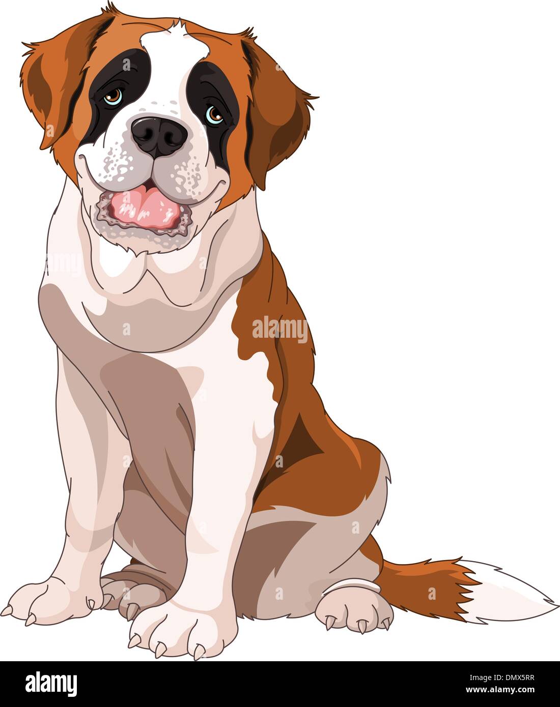 St. Bernard Dog Illustrazione Vettoriale