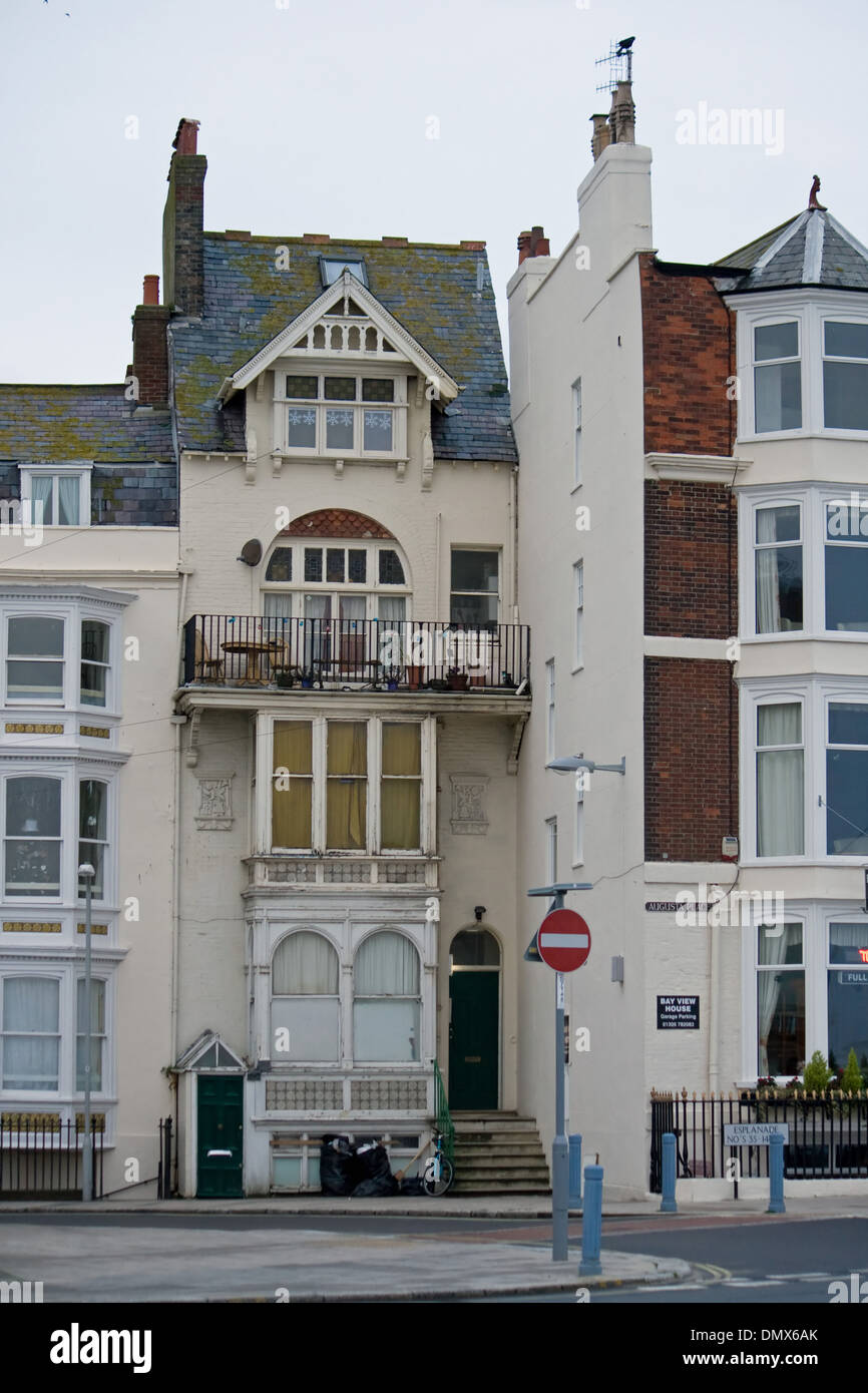Edificio di interesse architettonico sul lungomare di Weymouth,Dorset. Foto Stock