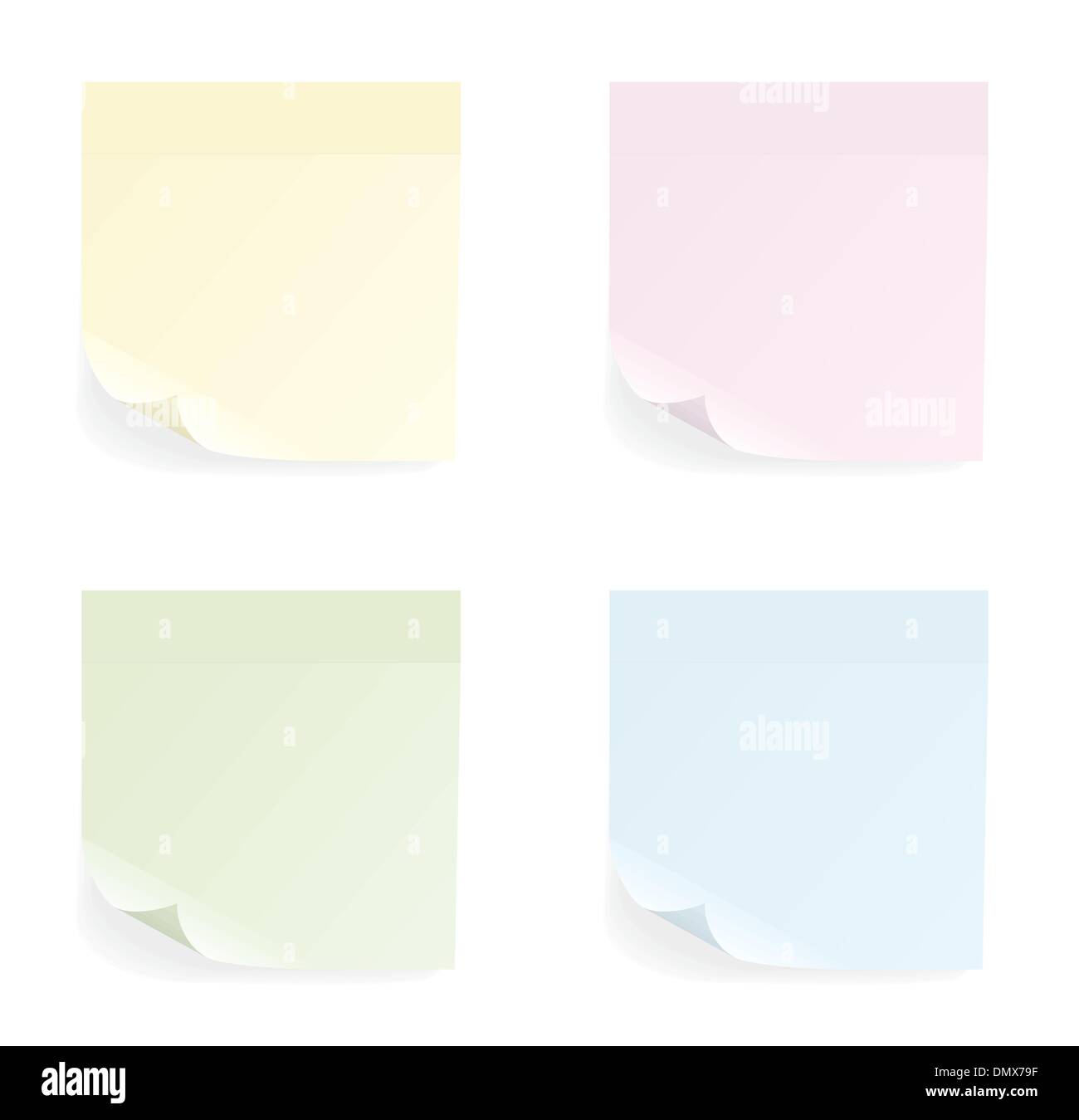 Set di colori differenti adesivi Illustrazione Vettoriale