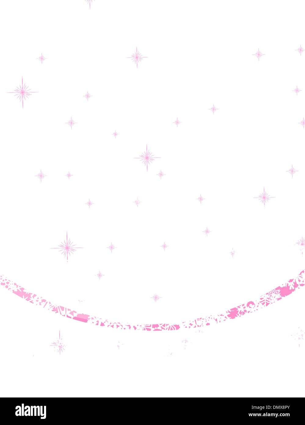 Sfondo rosa con fiocchi di neve. EPS 8 Illustrazione Vettoriale