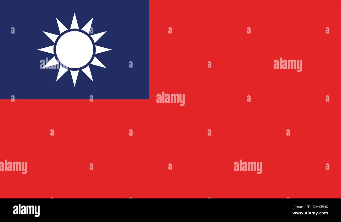 Bandiera di Taiwan Illustrazione Vettoriale