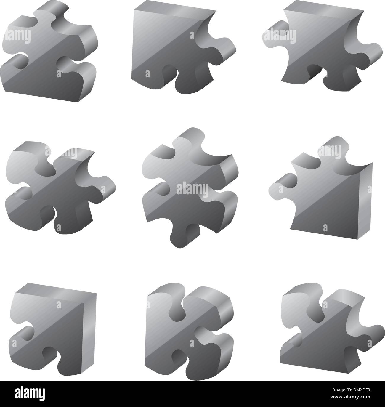 I pezzi di un puzzle Illustrazione Vettoriale