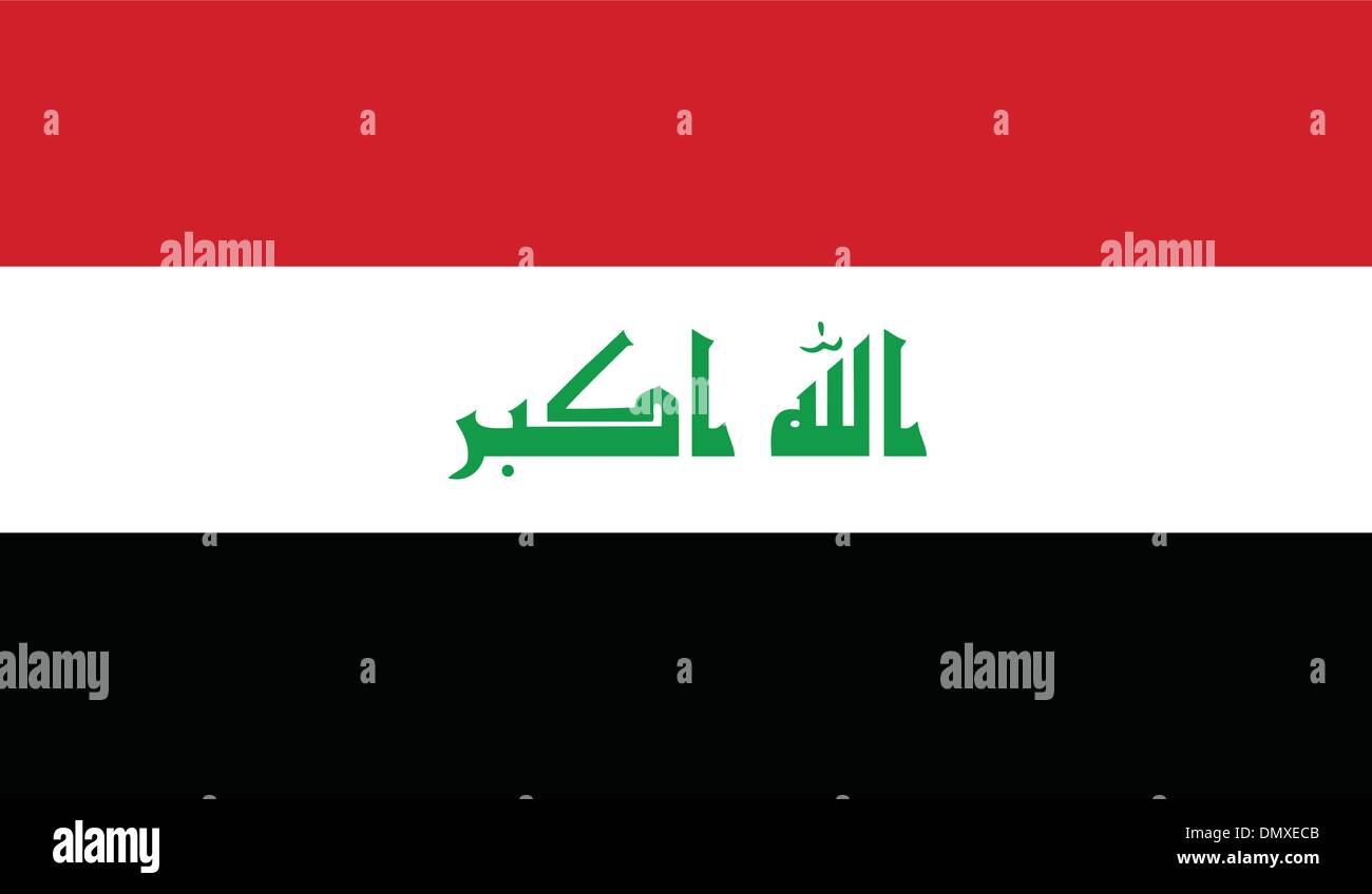 Bandiera Iraq Illustrazione Vettoriale