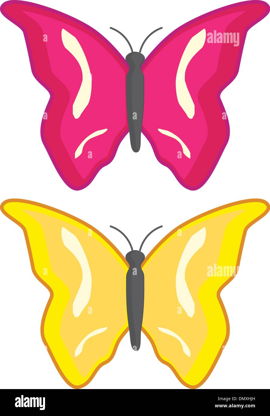 Due farfalle Illustrazione Vettoriale