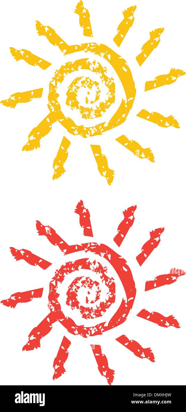 Icone del sole Illustrazione Vettoriale
