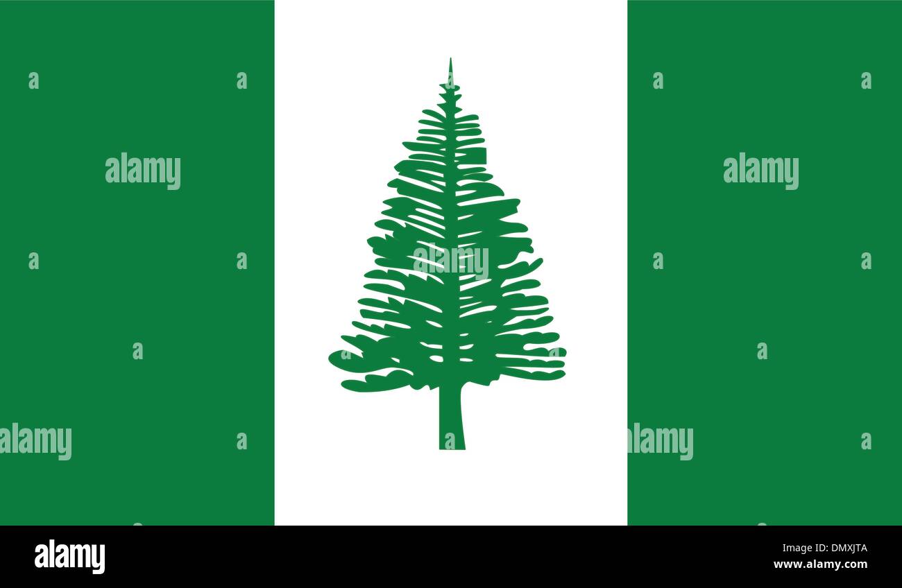 Isola Norfolk Bandiera Illustrazione Vettoriale