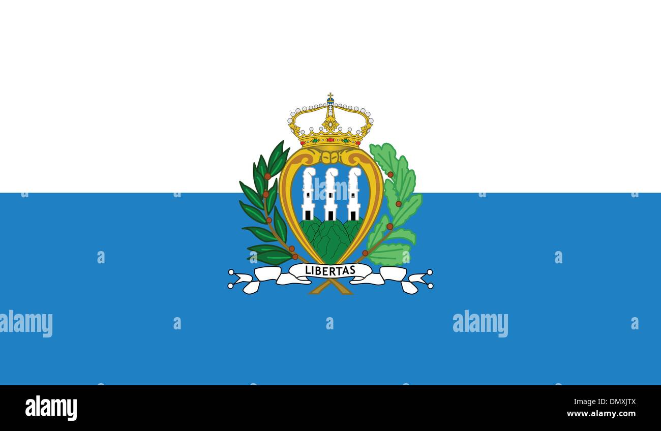 Bandierina del San Marino Illustrazione Vettoriale