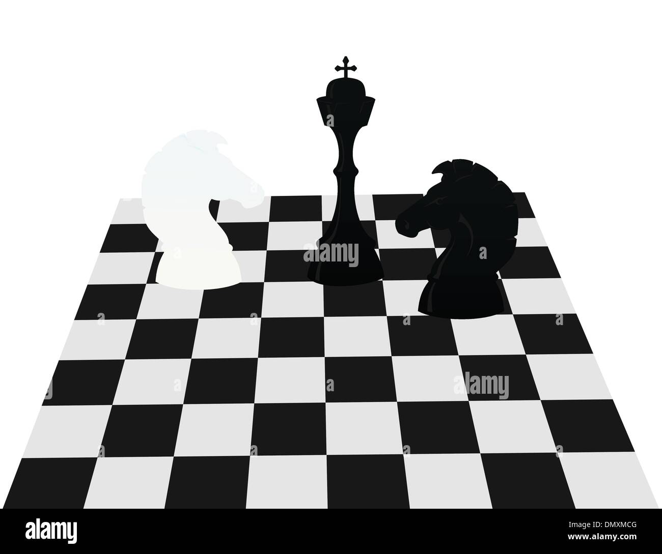 A scacchi su una scheda Illustrazione Vettoriale