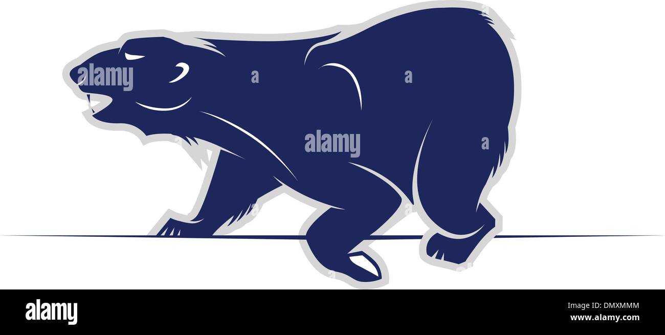 Orso selvatico icona vettore Illustrazione Vettoriale