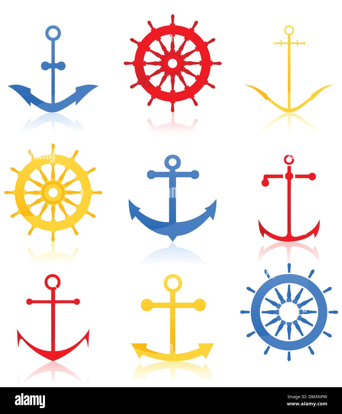 Icone del mare Illustrazione Vettoriale