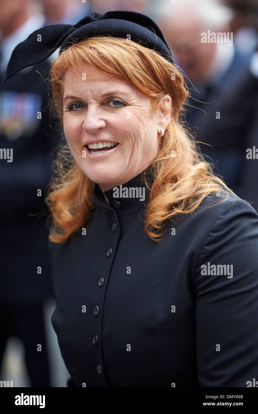 Sarah Ferguson, duchessa di York, nella foto dopo il funerale di Margaret Thatcher Foto Stock