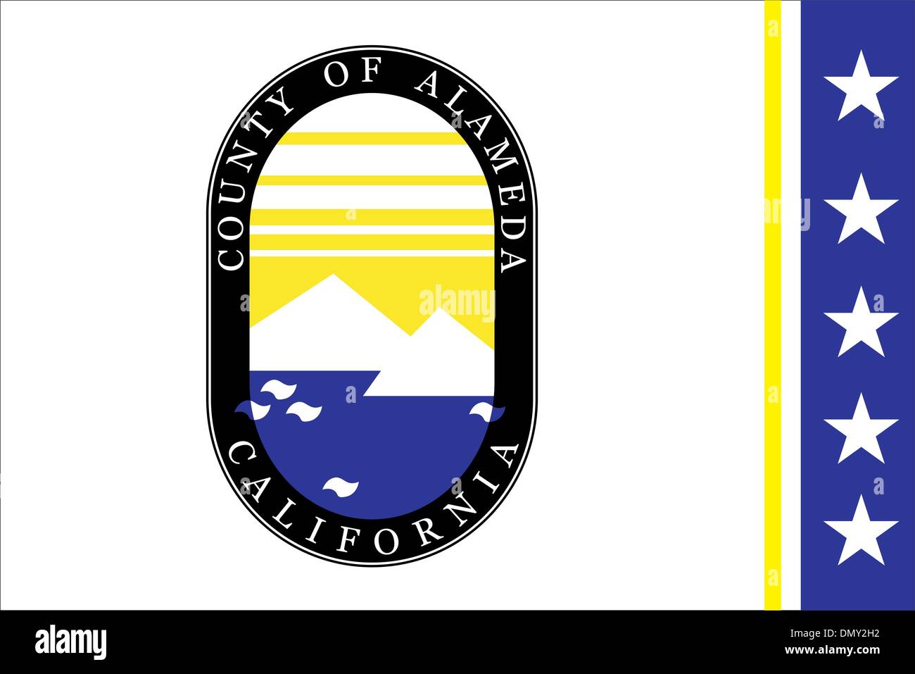 Contea di Alameda bandiera Illustrazione Vettoriale