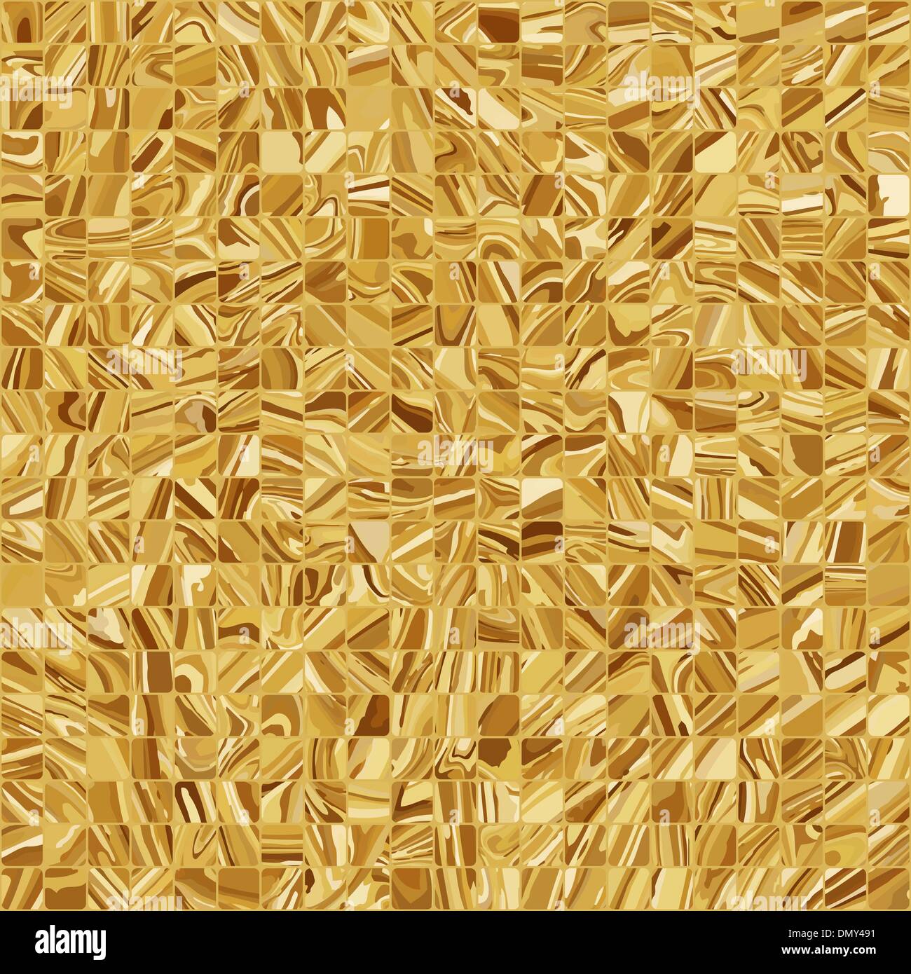 Mosaico in oro sullo sfondo. EPS 8 Illustrazione Vettoriale