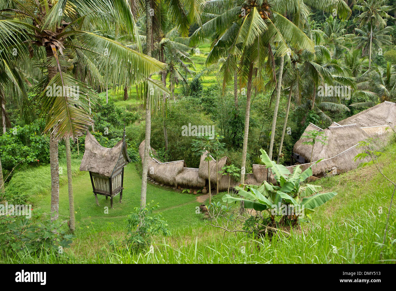 Giardino in Ubud, Bali, Indonesia Foto Stock