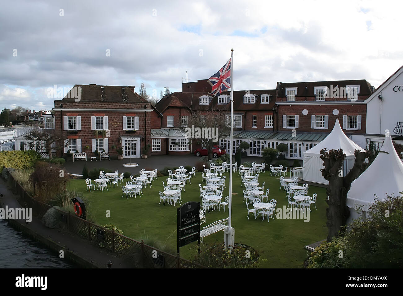 Hotel a Marlow Inghilterra impostato per matrimoni Foto Stock