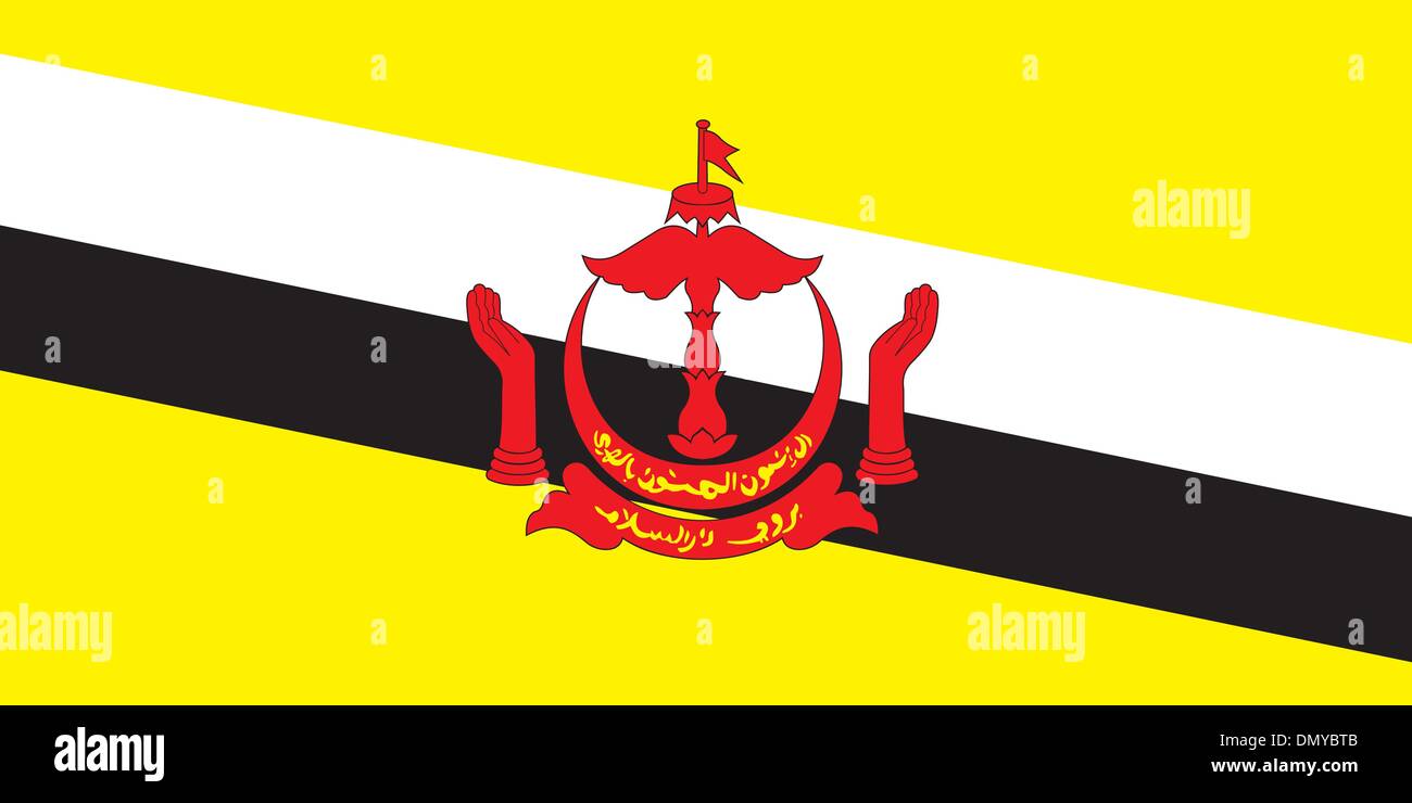 Bandiera del Brunei Illustrazione Vettoriale