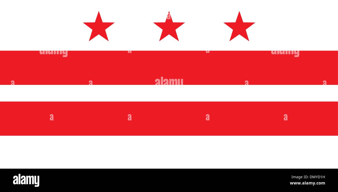 Columbia dist bandiera Illustrazione Vettoriale