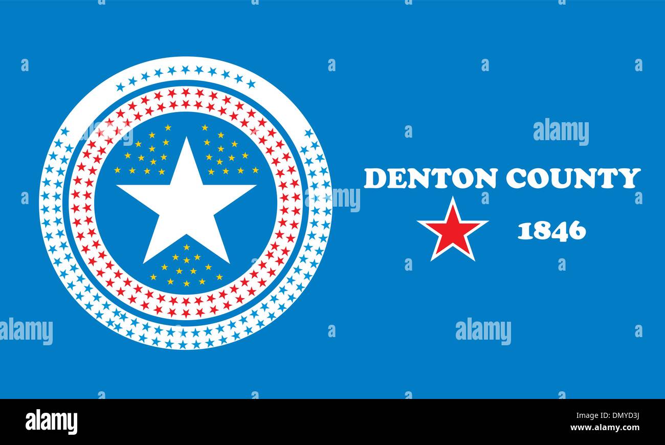 Denton county bandiera Illustrazione Vettoriale