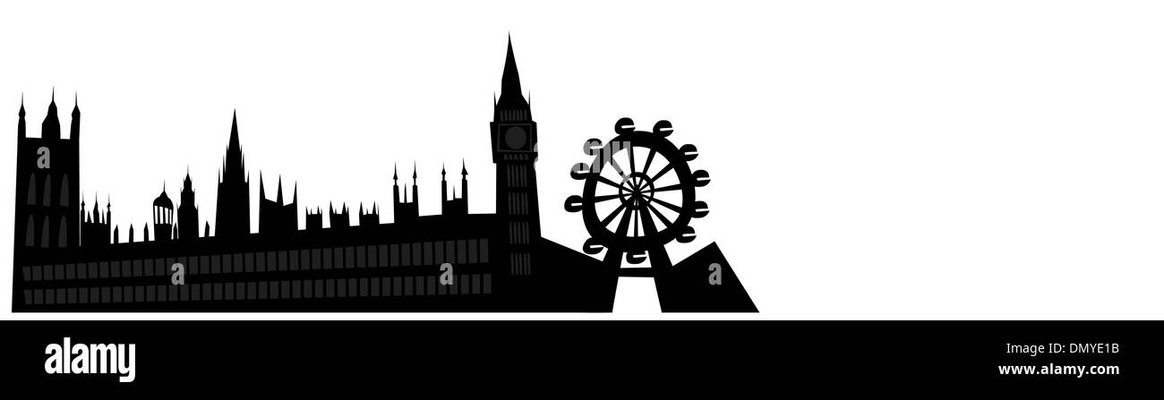 Vettore dello skyline di Londra Illustrazione Vettoriale