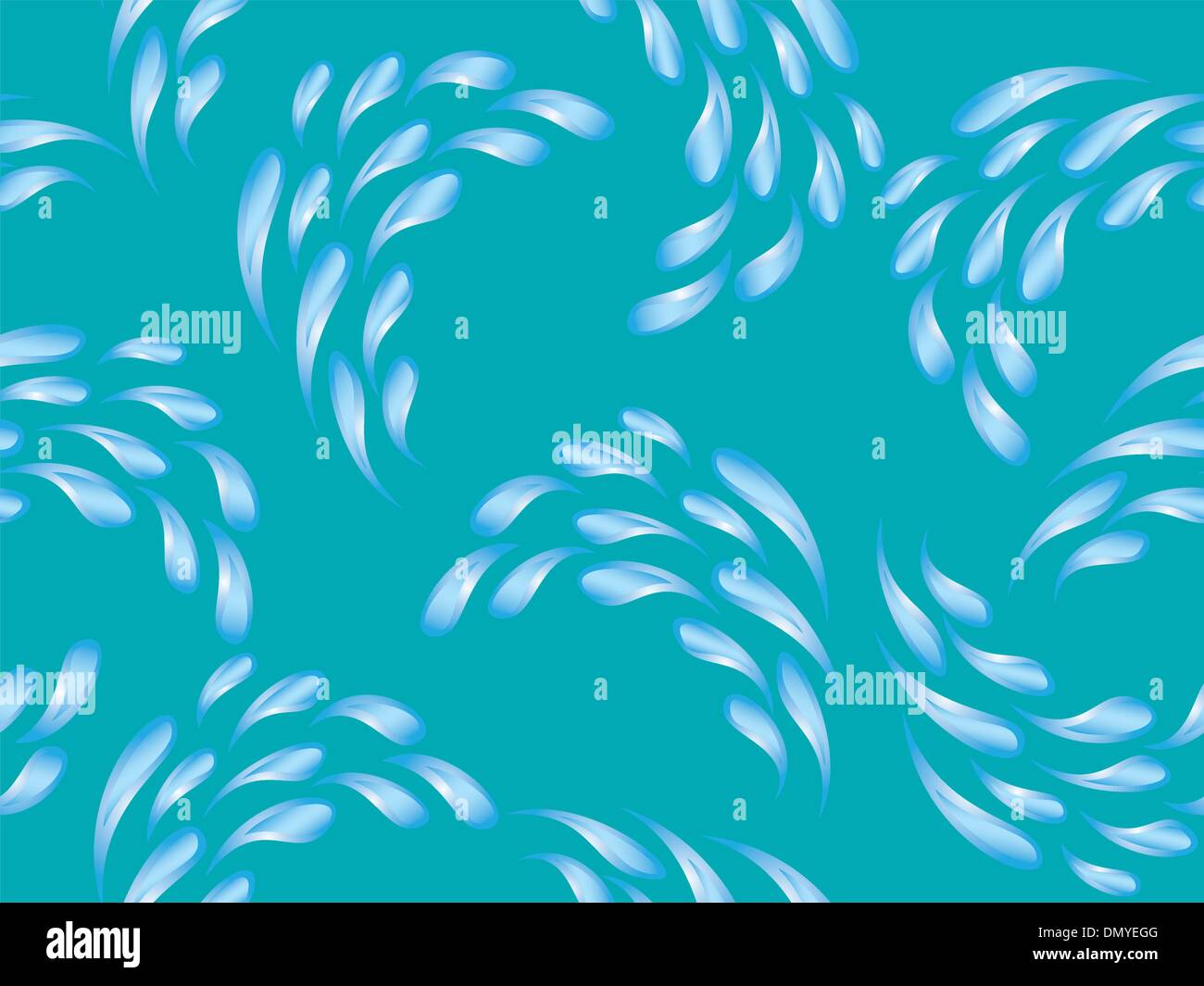 Vector acquamarina seamless texture con gocce Illustrazione Vettoriale