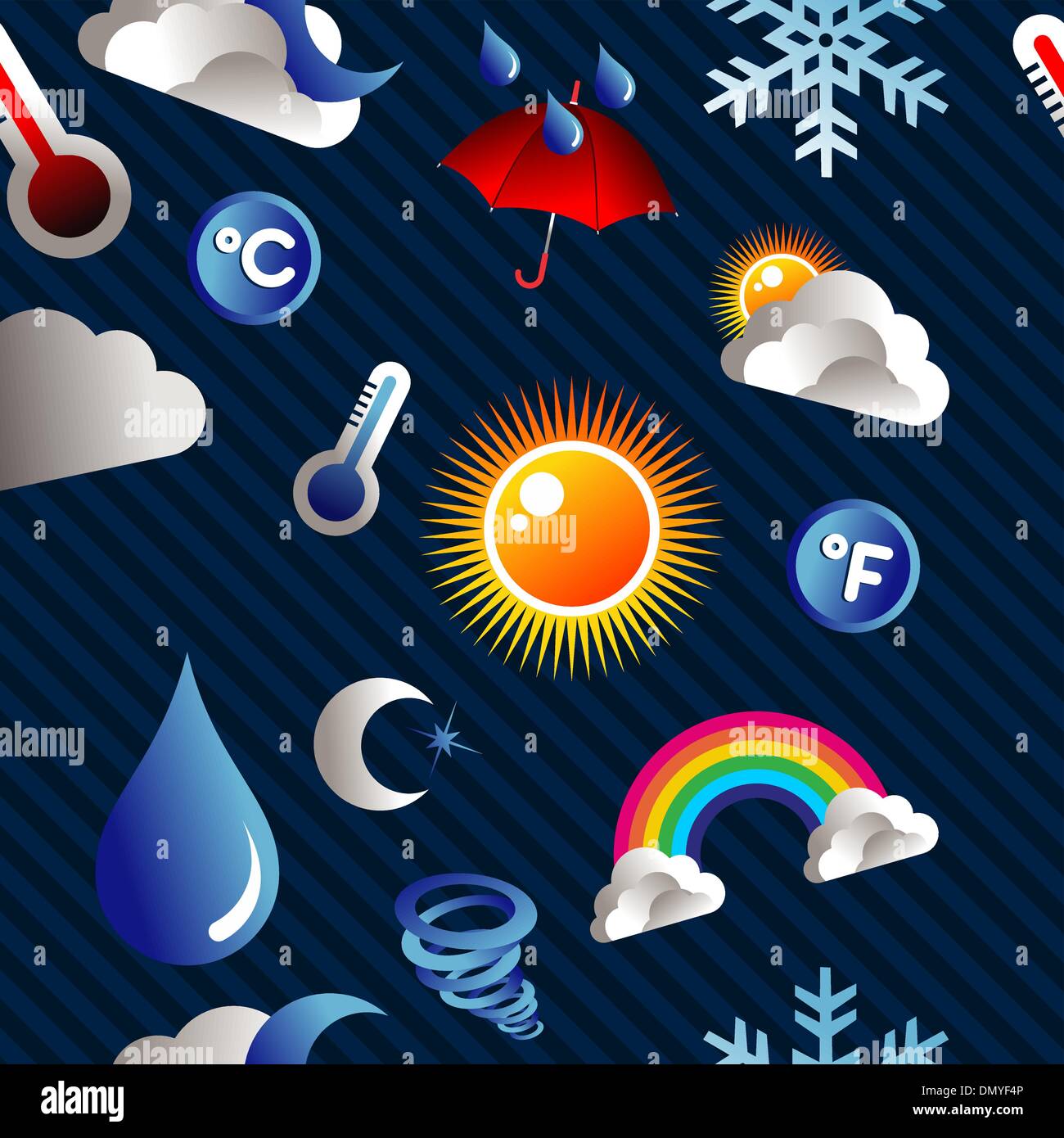Meteo icona sfondo pattern Illustrazione Vettoriale