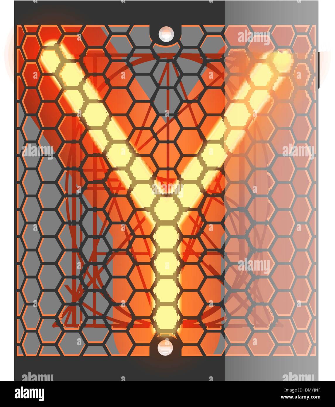 Nixie tubo radio. Illustrazione Vettoriale