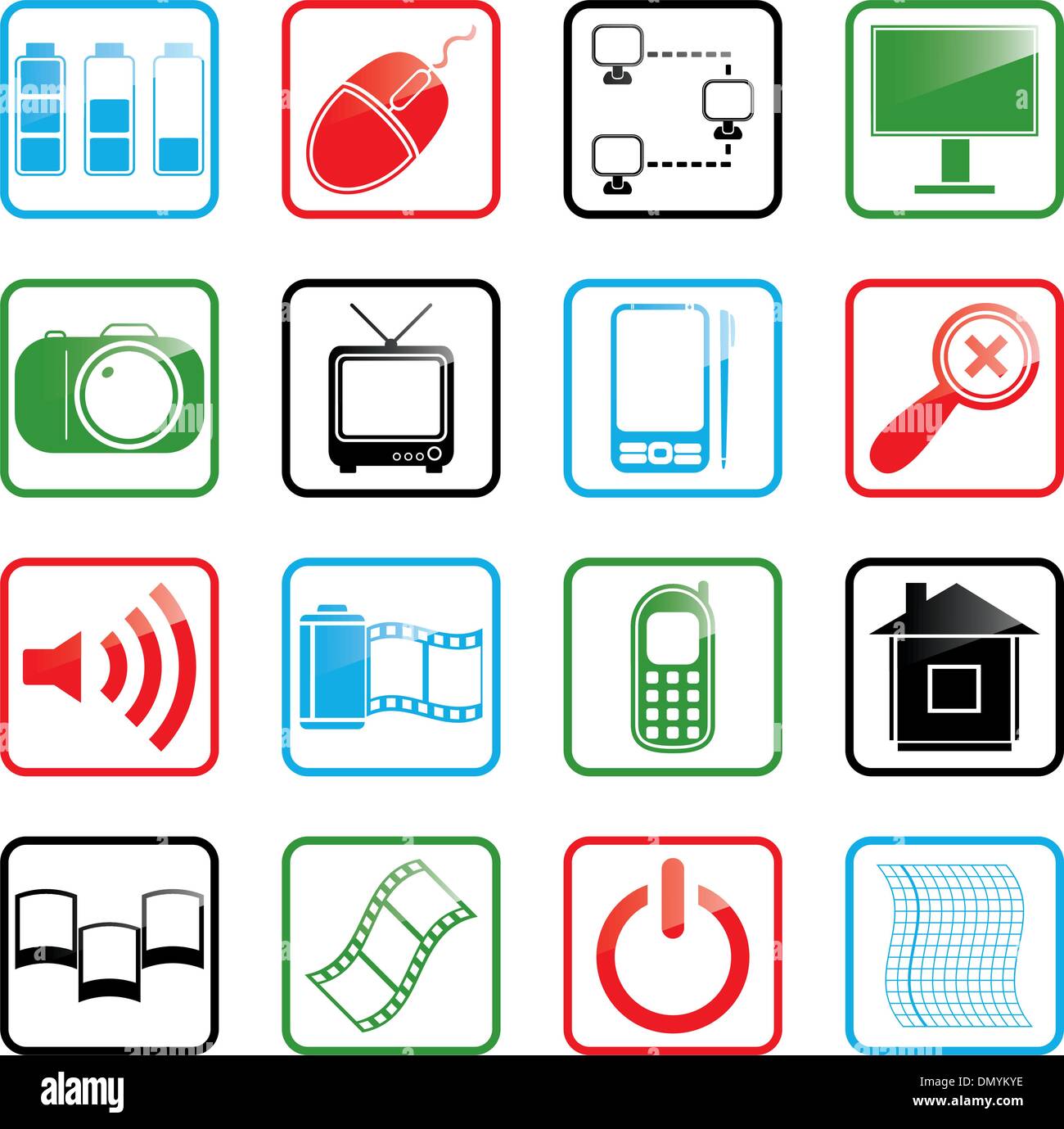 Icone di Internet Illustrazione Vettoriale