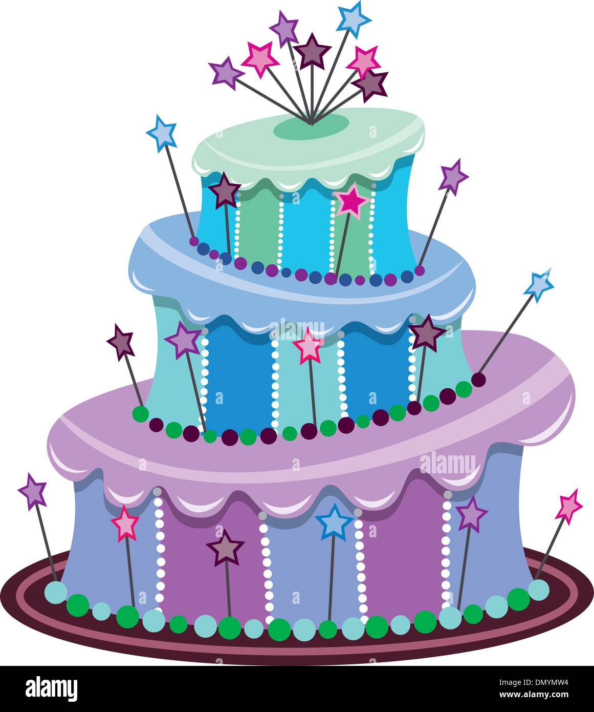 Vettore grande torta di compleanno Immagine e Vettoriale - Alamy