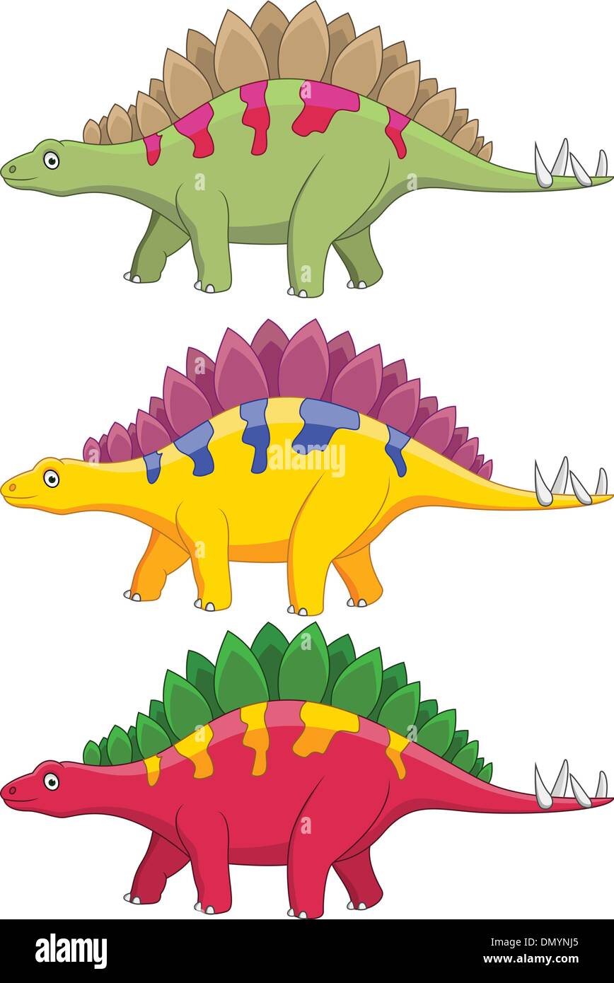 Cartoon Stegosaurus Illustrazione Vettoriale