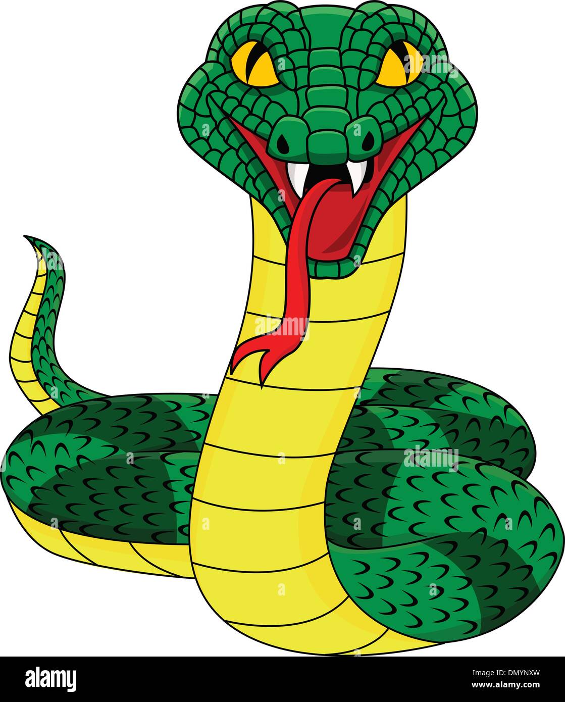 Serpente arrabbiato Illustrazione Vettoriale