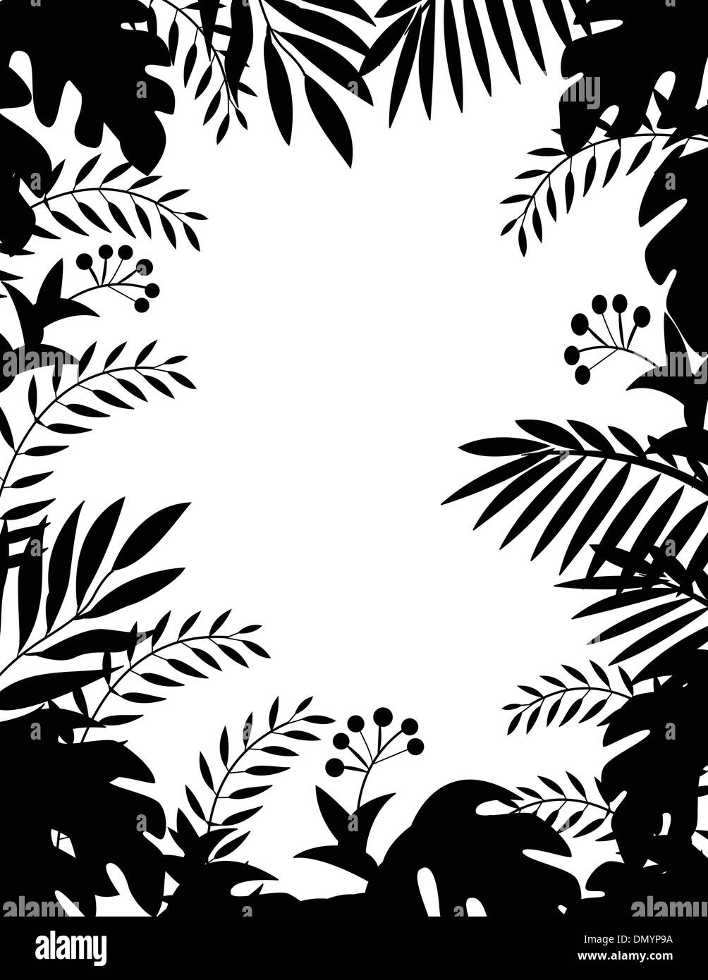 Silhouette della giungla Illustrazione Vettoriale