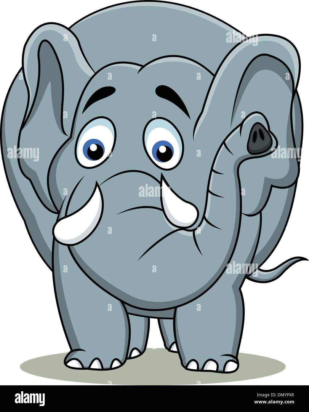 Simpatico cartoon di elefante Illustrazione Vettoriale