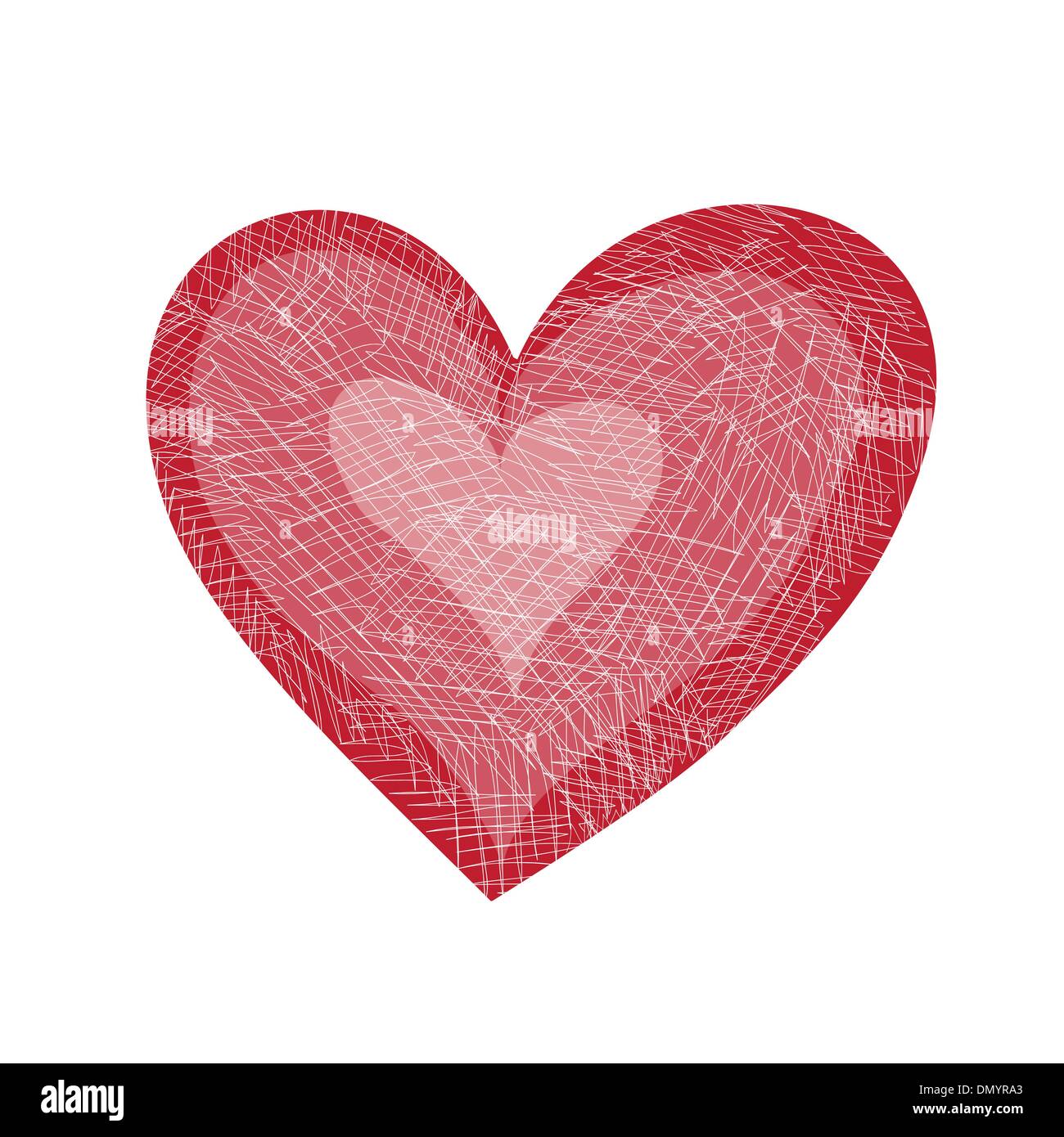 Cuore rosso Illustrazione Vettoriale