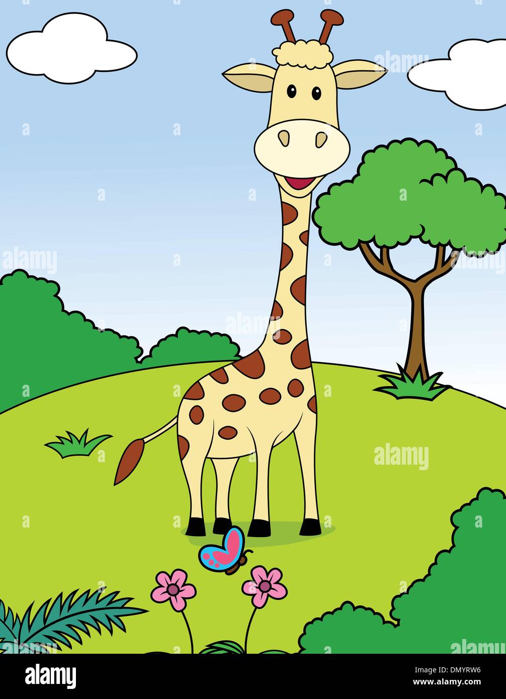 Fumetto della giraffa Illustrazione Vettoriale