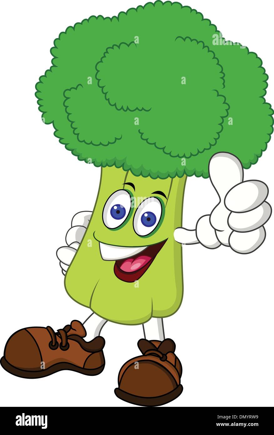 Broccoli personaggio dei fumetti Illustrazione Vettoriale