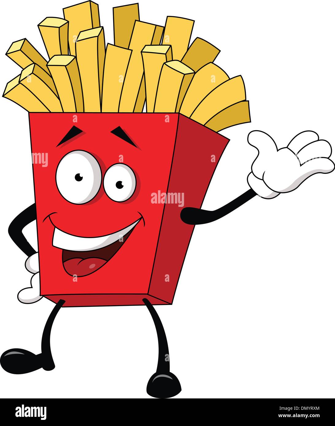 Illustrazione di patate fritte cartoon Illustrazione Vettoriale