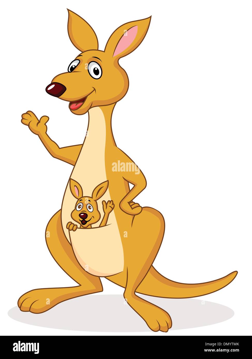 La madre e il bambino kangaroo Illustrazione Vettoriale