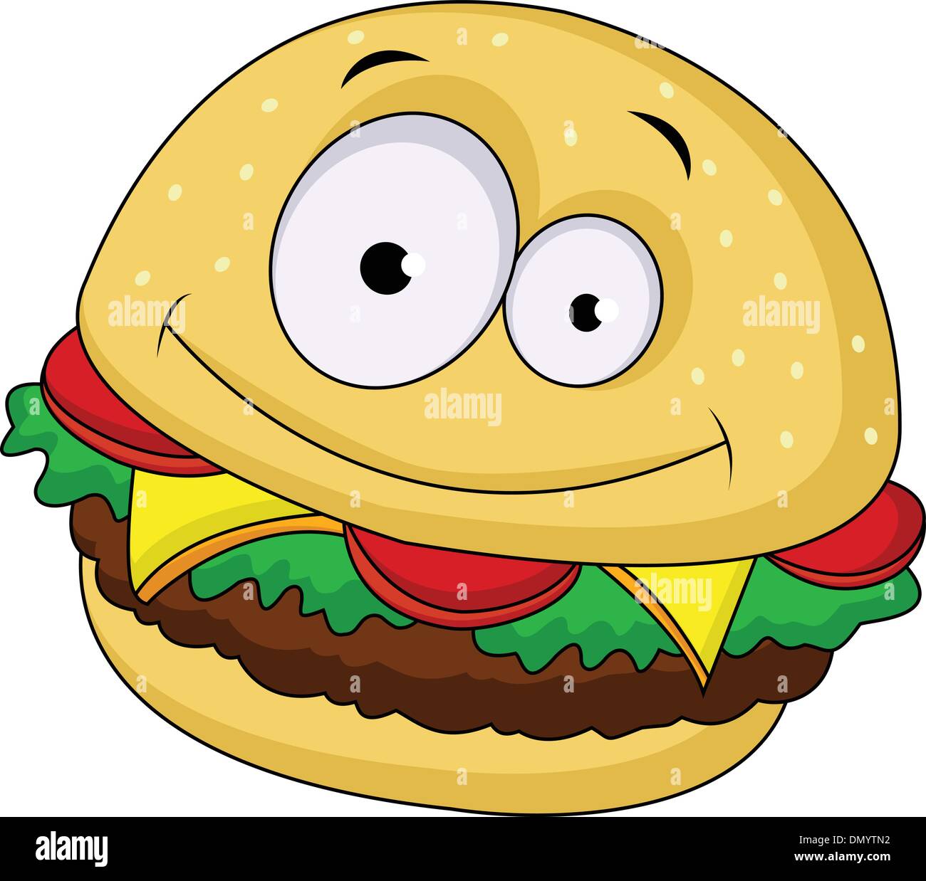 Burger personaggio dei fumetti Illustrazione Vettoriale