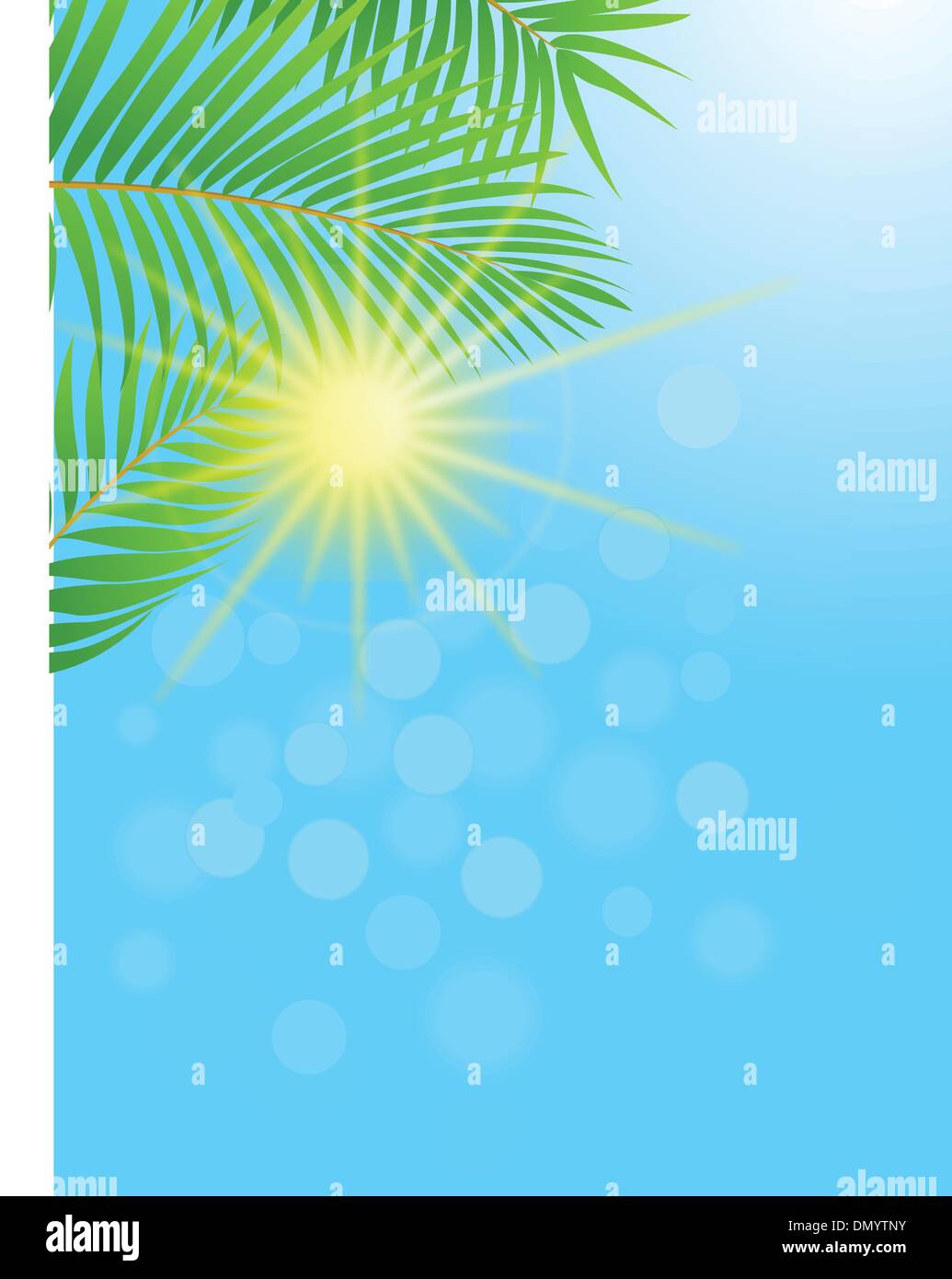 Palm tree background Illustrazione Vettoriale
