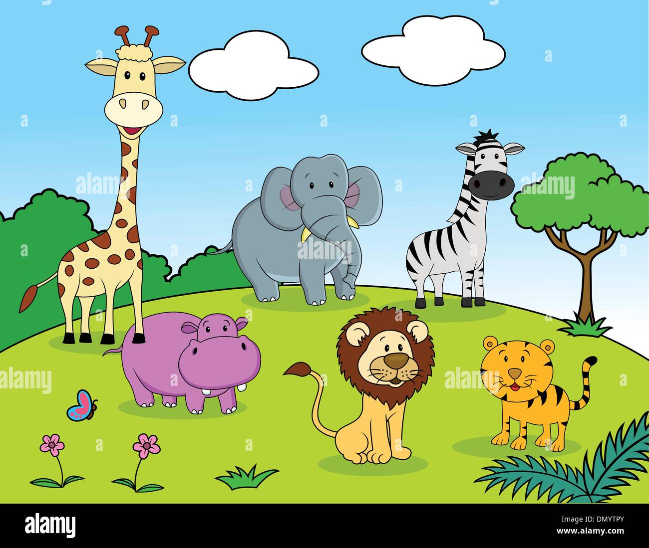 Animali di Safari Illustrazione Vettoriale